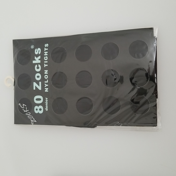 Lot of 2 80 Denier Zocks Nylon Tights black - Picture 5 of 6